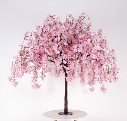 Faux Cherry Blossom Tree Fiberglass Plastic di altezza di rosa 130cm dell'OEM